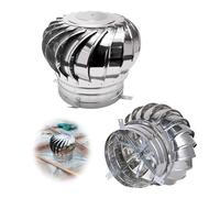 Rotat techo Ventilaciones, acero inoxidable 304 Non Power techo Ventilator, Spinner escape viento Turbines tapa, conducto de chimenea Ventilación lluvia cubierta para exterior, sombreretes de chimen