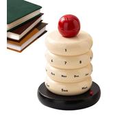 Rotatable Calendar Desk Decor, Farmhouse Home Ornament, Creative Desktop Study Tool For Creative Room Accessories Long Lasting Application Professional Art Supplies Daily Study Kit Modern Style Unit