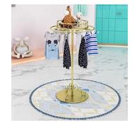 Rotatable Clothing Rack With Round Topper, Freestanding Round Garment Rack Metal Clothes Display Rack For Hanging Apparel Clothing Organizer In Retail Boutiques And Bedroom ( Color : Gold , Size : 80x