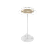 Rotatable Clothing Rack With Round Topper, Freestanding Round Garment Rack Metal Clothes Display Rack For Hanging Apparel Clothing Organizer In Retail Boutiques And Bedroom ( Color : White , Size : 60