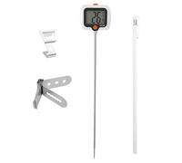 Rotatable Digital Meat Thermograph with Clamp Attachment, Portable Temperature Measuring Tool for Oven Cooking, Grilling, and Outdoor BBQ, Essential Kitchen Gadget for Accuracy