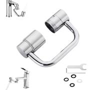 Rotatable Faucet Aerator Extension, 1080° Rotating Faucet Extender, Multifunctional Faucet Extension, Wash Hand/Hair/Face, For Bathroom, Kitchen Sink (1 pcs)