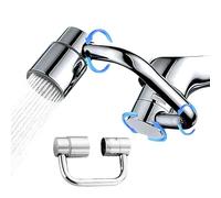 Rotatable Faucet Aerator, Multifunctional 1080 Degree Swivel Extender, 2.75x1.96x4.33 Inches Sturdy & Adjustable Design, Water Flow Valve Adapter for Kitchen Bathroom Countertops Gardening and Washing
