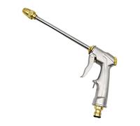 Rotatable Pressure Sprayer Head, ajustable rotating Nozzle, Water Hose with Valve, Rugged Brass Attachment for Driveways, Versatile Outdoor Cleaning Tool Utilized Across Dirty Residential Sidewalk
