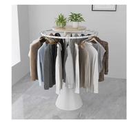 Rotatable Round Clothing Rack, Retail Spiral Dress Display Rack Floor-standing Hanging Rack Boutiques Garment Rack For Hanging Apparel And Placement Of Accessories ( Color : White , Size : 80x135cm )