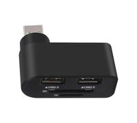 Rotatable USB Hub - ABS 4.5x5.5x2cm | USB Hub, 4 Port Mini USBs Extender