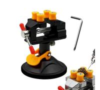 Rotating Bench Vise- 360 Degree Adjustable Aluminum Table Clamp, Drill Press ViseCarving Tools, Woodworking Drilling Cutting | Knife Making Jig, Archery Fletching, Fishing Lure Making Stained