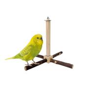 Rotating Bird Perches Toy, Parakeet Climbing Perch for Cage, Wooden Parrot Swing Gym, Exercise Cage Accessories for Lovebirds and Conures, 9.06x9.06x7.09 Inches