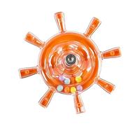Rotating Bird Toys - Stainless Steel 9.6cm, Interactive Rotating Small Chewing Exercise, Bird Spinner Cage Accessories | Wheel Rattle Training, Colorful Parakeet Playground, Metal Perch Device