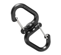 Rotating Carabiner - Connector, Pair of Secured Attachments for External Activity, Swivelling Fastener with Gates, Backpack Hook for Gear Suspension, Tethering and Equipment Management