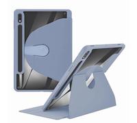 Rotating Case for Samsung Galaxy Tab S9/S8/S7 with S Pen Holder, 360 Degree Swiveling Stand Cover Auto Sleep/Wake,Flip Type Silicone Anti-Drop Case,Purple,Tab S8+ 12.4 (Purple Tab S9+Fe 12.4 2023)