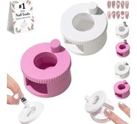 Rotating Cat Eye Magnet, Automatic Glass Bead Suction of Cat Eye's Nail, 360° Cat's Eyes Magnets, Portable DIY Rotating Magnet Tool for Women Girls Beginner Nails (2Pcs-A)