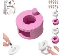 Rotating Cat Eye Magnet, Automatic Glass Bead Suction of Cat Eye's Nail, 360° Cat's Eyes Magnets, Portable DIY Rotating Magnet Tool for Women Girls Beginner Nails (Pink without Ball Magnet)