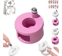Rotating Cat Eye Magnet, Automatic Glass Bead Suction of Cat Eye's Nail, 360° Cat's Eyes Magnets, Portable DIY Rotating Magnet Tool for Women Girls Beginner Nails (Pink with Ball Magnet)