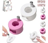 Rotating Cat Eye Magnet, Automatic Glass Bead Suction of Cat Eye's Nail, 360° Cat's Eyes Magnets, Portable DIY Rotating Magnet Tool for Women Girls Beginner Nails (2Pcs-B)