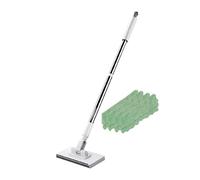 Rotating Dust Mop, Flexible Floor Cleaner Tool, 39.37x6.3 Inches Flat Mop with Reusable Pads, ABS Cleaning, Household Mops with Swivel Design, Hardwood Cleaning for Kitchen Bathroom
