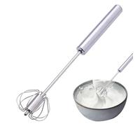 Rotating Egg Whisk, Semi-Automatic Beater, Non-Stick Hand Mixer, Kitchen Cream Dessert Preparation Tool, Functional Cooking Baking Pancake Accessory, Cooking Gear for Home, Restaurant, Bakery