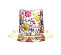 Rotating Glass - Vaso de de 360 grados | Heavy Bottom Cocktail Drinkware For Wine Ice Beverage Use | Elegant Twisting Transparent Tumbler For Men Couples Party Bar Home Collection Drinking