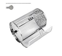 Rotating Grill Basket, Wind-Up BBQ Rolling Cage For Outdoor Cooking, Sturdy Grilling Basket, Perfect For Chicken Wings, Seafood, Vegetables, Even Heat Roasting For Barbecue And Campfire