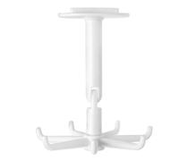 Rotating Hooks - Adhesive Wall Mount Hangers, 7 Piece 360 Degree Swivel Hooks Featuring Waterproof, Oil Resistant Surfaces plus Compact Design Supporting Towels, Utensils, Robes, Keys or Closet