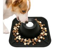 Rotating Lick Bowl, Non Slip Slow Feeder, 7x7 Inches Dish with Suction Base, Food Grade Silicone, Interactive Rolling Design with Modern Style, Behavior Training Tool for Kitchen and Dining