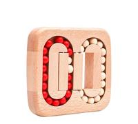 Rotating Magic Bean Fingertip, Rotating Magic Bean Fingertip Toy Wood Puzzles, Funny Beans Brain Teaser, Kids Puzzles Interactive Toy for Kids Adults (1 Pcs,Acrylic Beads)