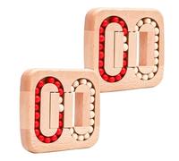 Rotating Magic Bean Fingertip, Rotating Magic Bean Fingertip Wood Puzzles, Funny Bean Brain Teaser Sensory Puzzles, Fidget Puzzles Interactive for Kids Adults (2Pcs)
