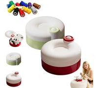 Rotating Magnetic Sewing Kit, 21PCS Sewing Kit Basic Mini, Portable Travel Sewings Kits, Comprehensive Sewings Kits, Rotating Magnetic Design, Organized Compartment (Red+Green)