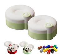 Rotating Magnetic Sewing Kit, 21PCS Sewing Kit Basic Mini with Rotating Magnetic Design, Needle and Thread Kits with Sew Supplies Travel Portable, for Home Repair, Travel and Stitching (Green*2PCS)
