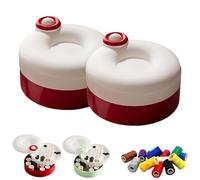 Rotating Magnetic Sewing Kit, 21PCS Sewing Kit Basic Mini with Rotating Magnetic Design, Needle and Thread Kits with Sew Supplies Travel Portable, for Home Repair, Travel and Stitching (Red*2PCS)