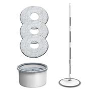 Rotating Mop and Bucket - 360° Mop Set, Durable Household Floor Cleaner For Hardwood, Marble, Kitchen Bathroom, Living Room | Apartment Cleaning Aid, Home Sanitation Tool Easy-To-Use Mops System