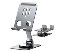Rotating Phone Stand, 360-Degree Tablet Holder, Aluminum and Mild Steel Multipurpose Desktop Holder with 10Kg Load Capacity, Adjustable Tablet Stand for E-Book Readers, Smartphones, Cameras, and More