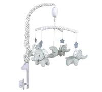 Rotating Plush Toy Baby Crib Mobile, Wind Up Animals Nursery Decor with Music Box, Soft Hanging Toys on the Crib Cradle, Soothing Lullabies, Perfect for Baby’s Room, Boys and Girls