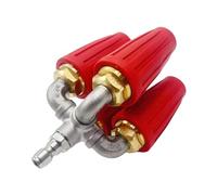 Rotating Power Washer Nozzle, 4 en 1 Prensa Washer Tips Quick Connector, Leakproof Rotating Nozzle for Car Wash, Deck Cleaning, Wall Washing, Efficient High Pressure Water Spray Nozzle for Cleaning