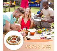 Rotating Snack Spinner, Divided 5 Compartment Serving Tray With Handle, Removable Round Appetizer Platter, Party And Entertaining Accessory For Thanksgiving, Christmas, Travel Picnics Home And Outdoor