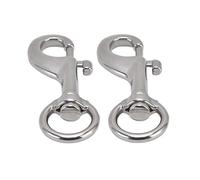 Rotating Snap Hook 316 Stainless Steel Marine Grade Diving Clip Spring Loaded Safe Closure for Scuba Diving Fishing Boating Keychains Bag Straps Leather Craft Industrial Hardware