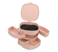 Rotating Stand 4 Layers Storage Box for Necklace Bracelets Rings Earring Holder Portable Jewelry Organizer