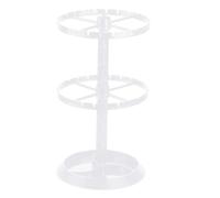 Rotating Two Tier Earring Holder Organizer Stand Jewelry Display Rack Stylish Storage Solution Compact Showcase Accessory For Vendors Home Organization Family Friends Wedding Celebrations Birthday Par