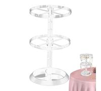 Rotating Two Tier Earring Holder Organizer Stand Jewelry Display Rack Stylish Storage Solution Compact Showcase Accessory For Vendors Home Organization Family Friends Wedding Celebrations Birthday Par