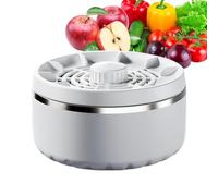 Rotating Waterproof, Vegetable Washer, 5.51x5.51x3.15 Inch Device with High-Efficiency Submersible Base, Titanium Hardware, Compact Design with Modern Style, Kitchen Accessory for Veggie Rice Meat