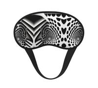 Rotation Illusion - Antifaz para dormir con borde negro satinado para una comodidad óptima y bloqueo de la luz