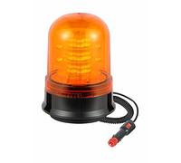 Rotativo Ámbar LED Homologado R65 - Monster - Base Magnética - Señalización Advertencia - 4 funciones Flash Rotación Destello, Pirulo Tractor, Luz Emergencia Vehículos agrícolas, grúas