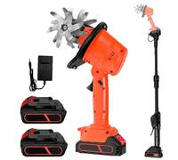 Rotavator eléctrico for suelos, cultivo rápido de tierras , ancho y profundidad labranza 10 cm, interruptor seguridad doble, for aflojar el suelo deshierbar en jardín(With pole)