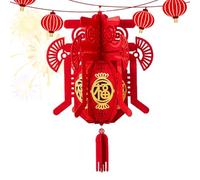 Rote chinesische Laternen, Neujahrslaterne, Rote Laternen Chinesischer Glücks-Fu-Charakter, Glücksanhänger für Das Frühlingsfest, traditionelle chinesische für Die Festivalfeier