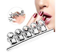 Rotekt 5pcs Clips De Extensión De Uñas Curvados De Plata De Acero Inoxidable C Accesorios De Arte De Uñas Multifuncionales
