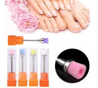 Rotekt 5pcs esmalte de uñas Grind Drill Clean Brush Head para máquina de taladro de uñas eléctrico removedor de polvo de uñas