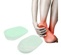 Rotekt Plantillas adhesivas de gel de silicona para aumentar la altura de los pies ortopédicos de soporte de arco zapatos almohadillas de talón (1.5 cm-verde)