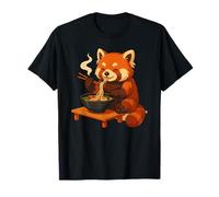 Roter Panda Mit Nudeln Ramen Kawaii Roter Panda Camiseta