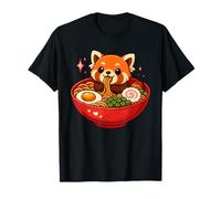 Roter Panda Mit Nudeln Ramen Kawaii Roter Panda Camiseta