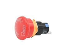 Roter Pilz DC 30V 5A/AC 250V 3A Not-Off/E-Stop Interruptor de presión de 3 polos NO+NC al presionar, giro para aflojar